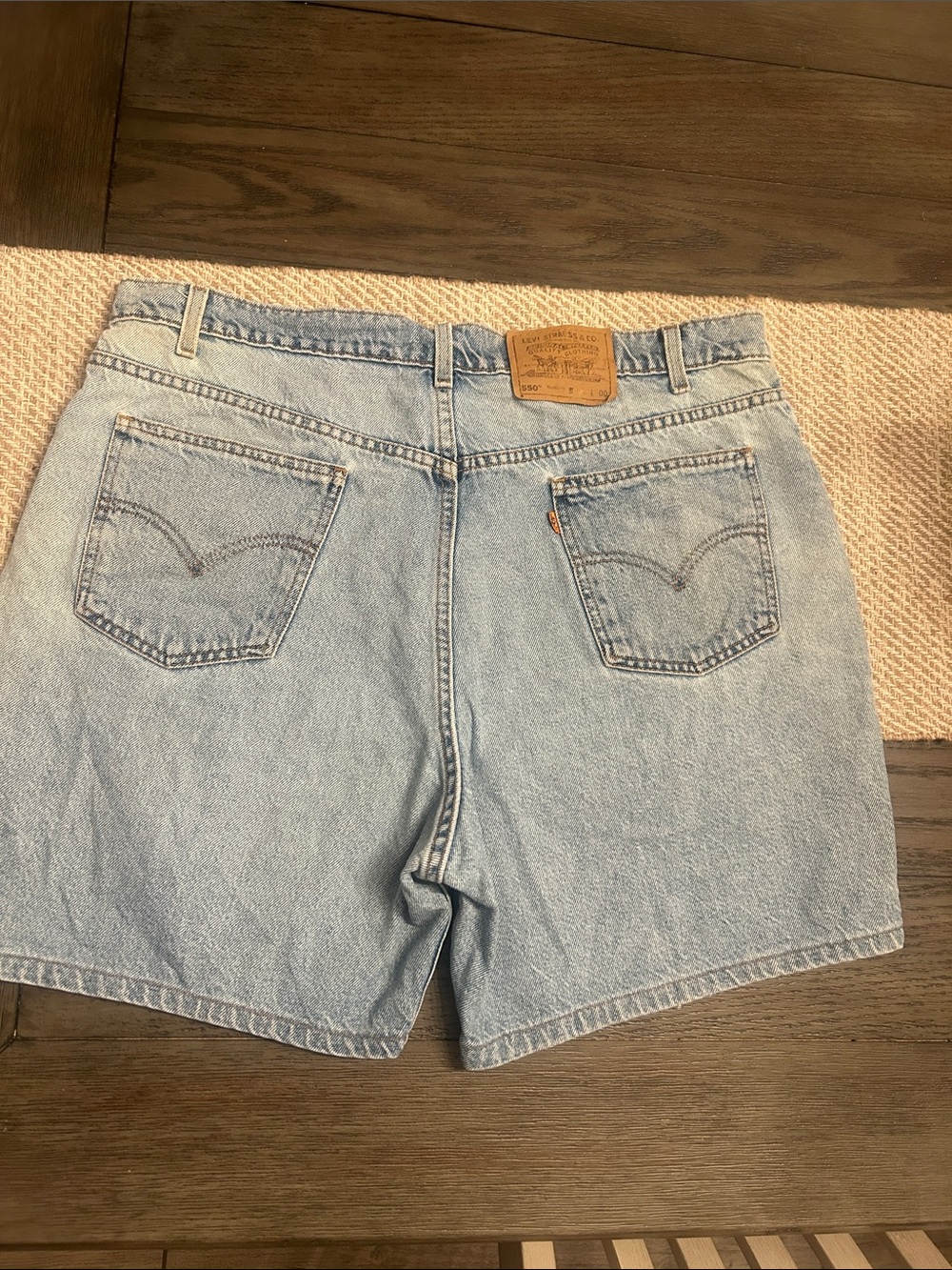 Levi's 550 Relaxed Men's ORANGE Tab VINTAGE SHORTS Light Blue Size 36